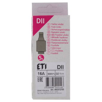 DII Zekering 16A 500V 5st