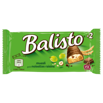 Balisto Muesli noisettes raisins 2st 37g