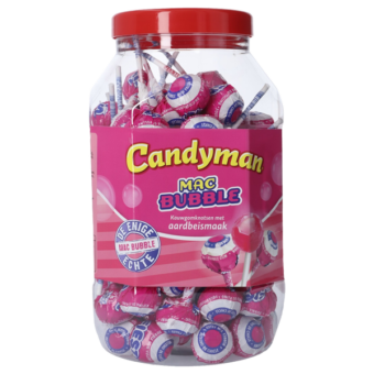 Candyman Macbubble lolly Aardbeismaak