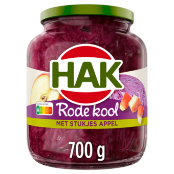 Hak Rode kool met stukjes appel 700g