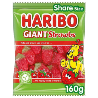 Haribo Giant Strawbs 160g