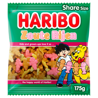 Haribo Zoute rijen 175g