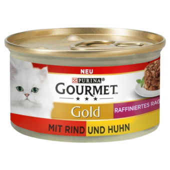 Purina Gourmet Gold Les cassolettes rund & kip 85g