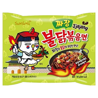 Samyang Jjajang Hot chicken flavor ramen noodle Korean black bean sauce 140g