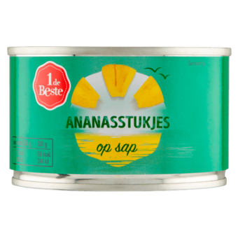 1de Beste Ananasblokjes 140g