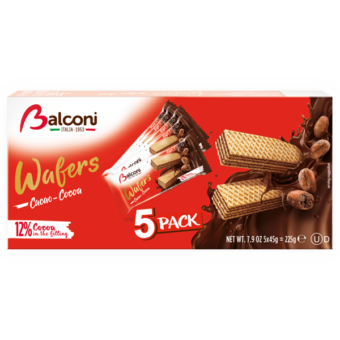 Balconi Wafels cacao 5pack 225g