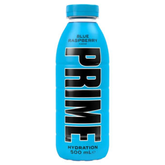 Prime Hydration drink Blue raspberry framboise bleue 500ml