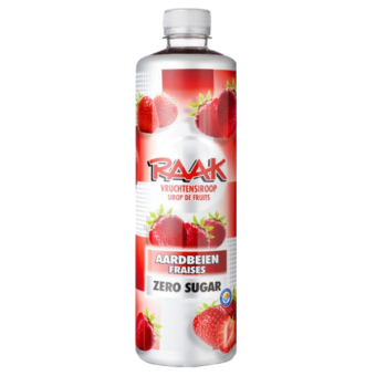 Raak Vruchtensiroop Zero sugar Aardbeien 750ml